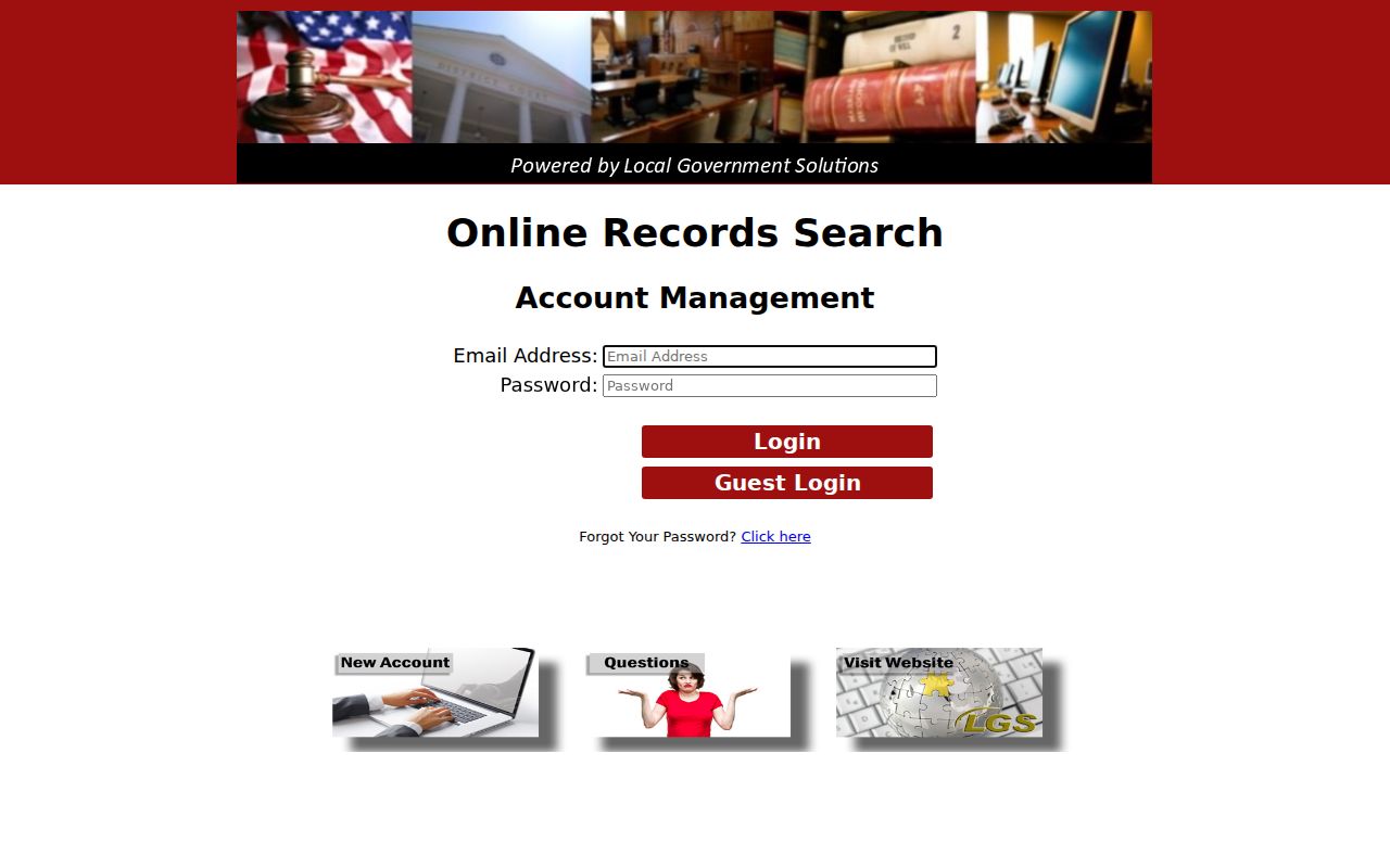 Milam County court case lookup through the district case search interface