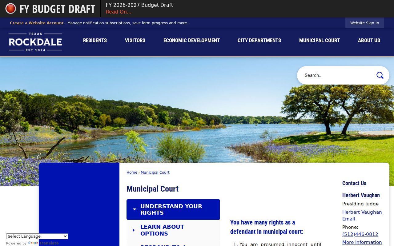 Rockdale criminal municipal court record process information
