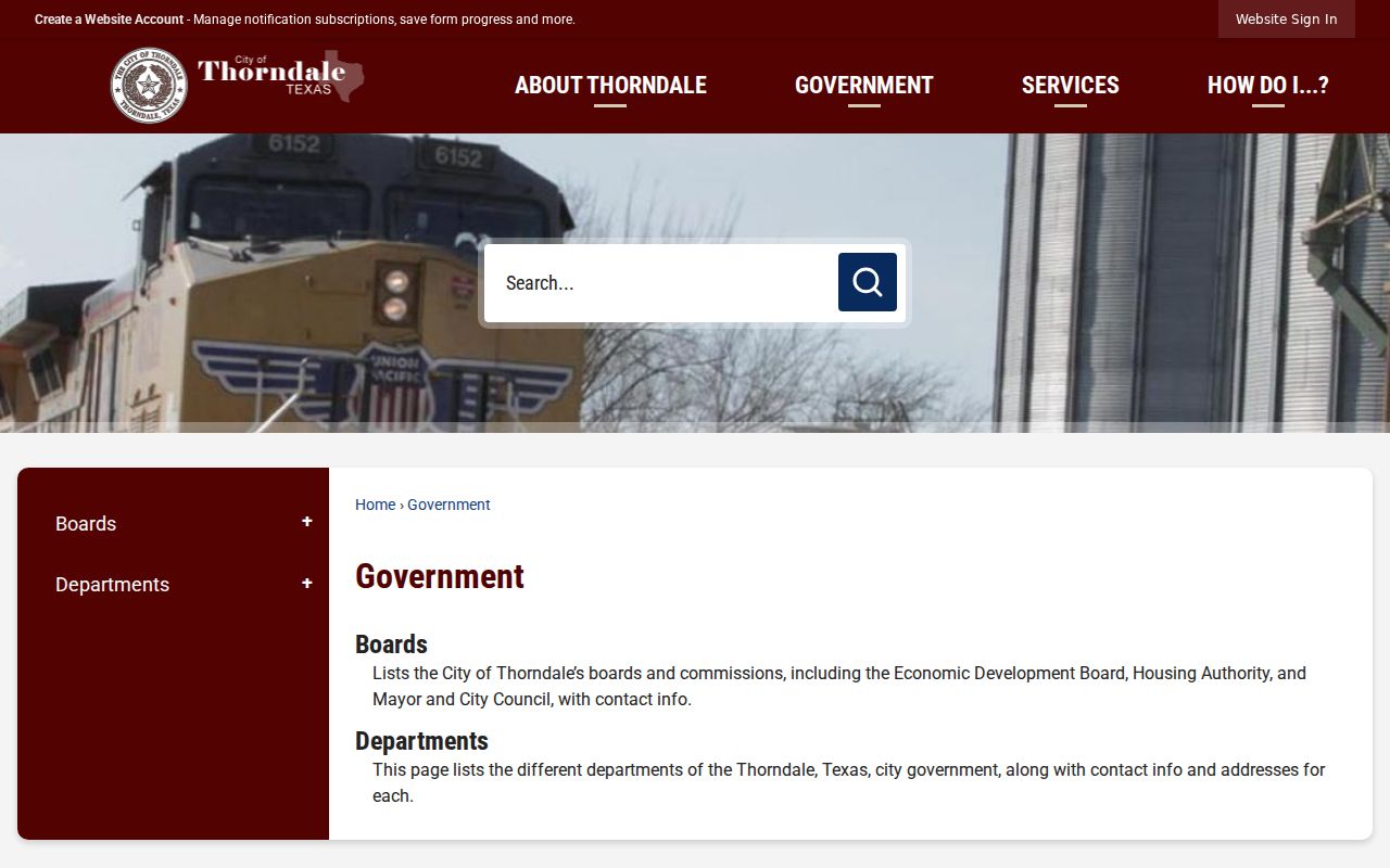 Thorndale criminal records and city department information