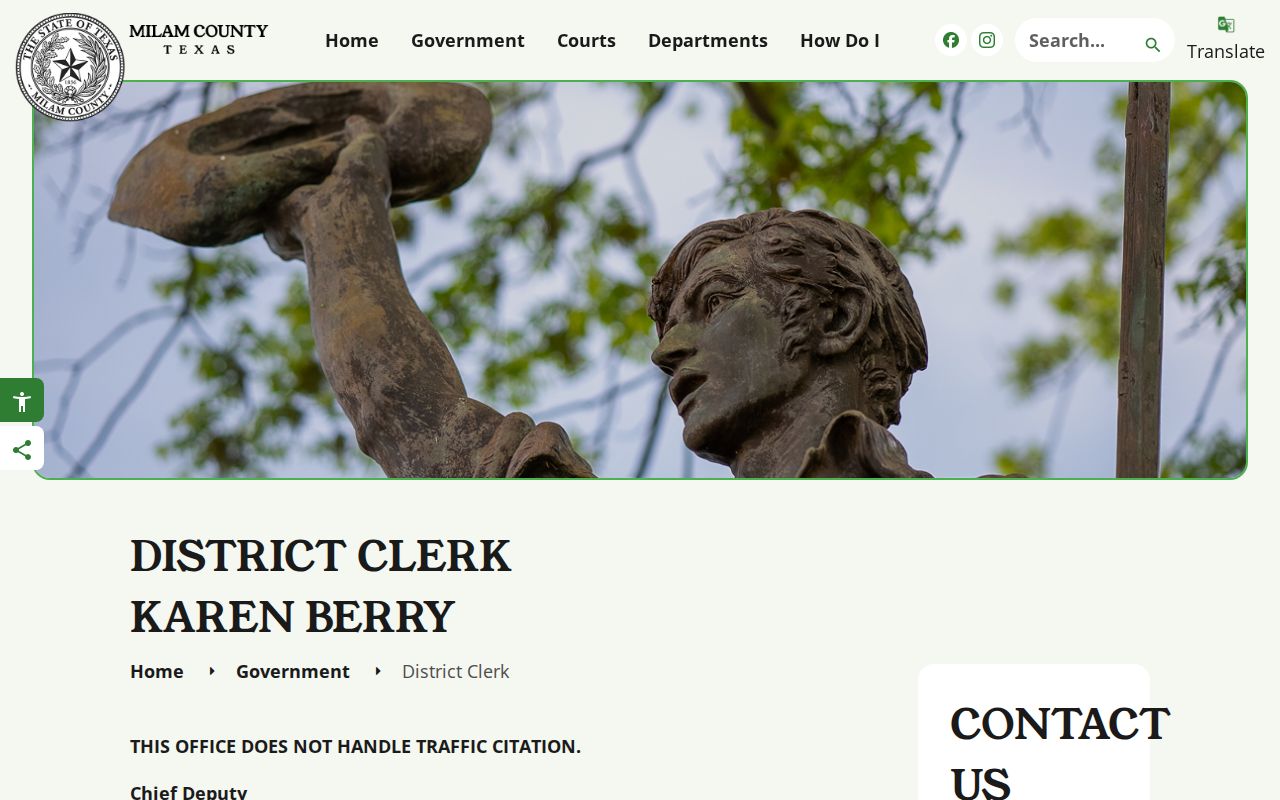 Milam County criminal history District Clerk felony records